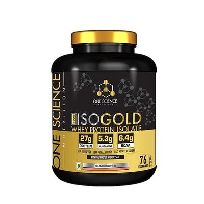 One Science Nutrition Iso Gold Whey Protein Isolate Powder - Cranberry Pie 2270 gm - Whey Proteins
