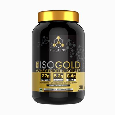 One Science Nutrition Iso Gold Whey Protein Isolate Powder - Chocolate Charge 907 gm - Whey Proteins