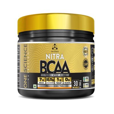 One Science Nutrition Nitra BCAA Powder - Peach Iced Tea 390 gm - Bcaa Supplements