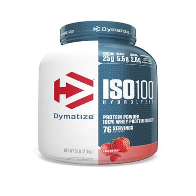 Dymatize Iso 100 Hydrolyzed Whey Protein Powder - Strawberry 2300 gm - Whey Proteins
