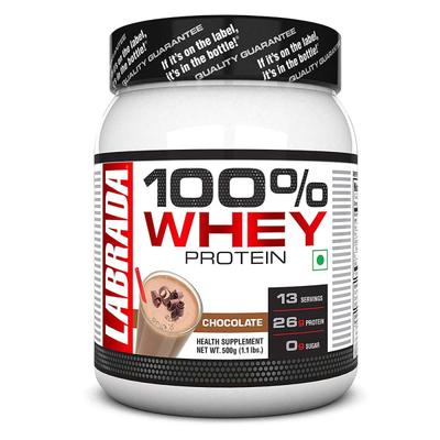 Labrada 100% Whey Protein Powder - Chocolate 500 gm - Whey Proteins