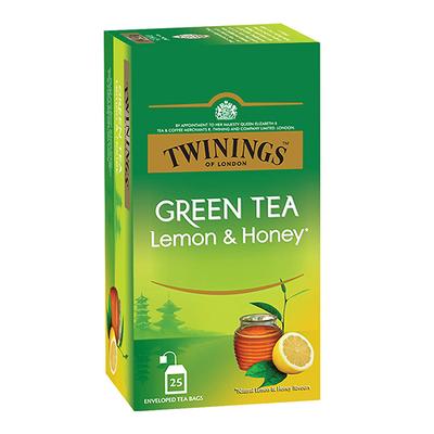 Twinings of London Green Tea Bag - Lemon & Honey (25 x 2 gm) - Teas