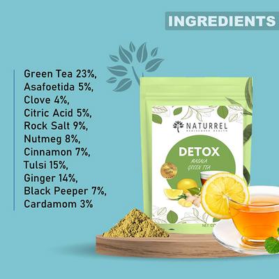 Naturrel Detox Masala Green Tea Powder 100 gm - Herbal/Green Teas