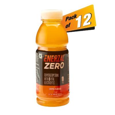 Enerzal Zero Rehydration Drink with Vital Electrolytes - Orange Pack of 12 x 400 ml - Health Drink