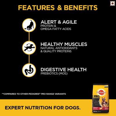 Pedigree Pro Adult Active (For Large Breed) 3000 gm - Petfood