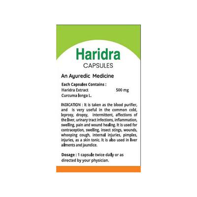 GH Haridra Capsule 30's - Speciality Medicines