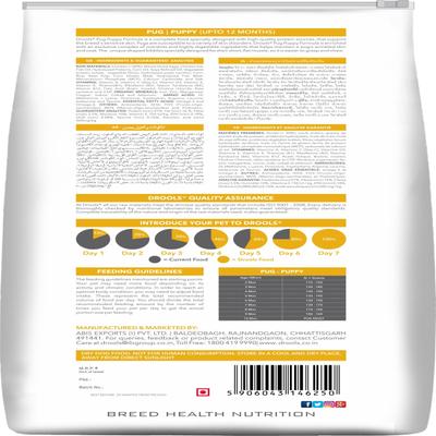 Drools Pug Puppy Premium Dog Food 4000 gm - Petfood