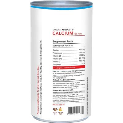 Drools Absolute Calcium Syrup- Dog Supplement 300 ml - Petfood