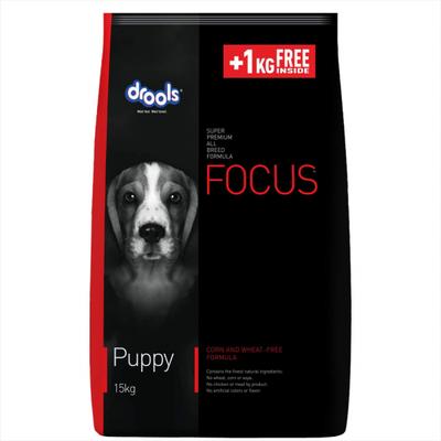 Drools Focus Puppy Super Premium Dog Food 15kg (+1kg Extra Free Inside) 16000 gm - Petfood