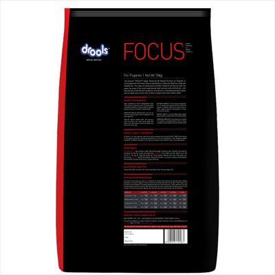 Drools Focus Puppy Super Premium Dog Food 15kg (+1kg Extra Free Inside) 16000 gm - Petfood