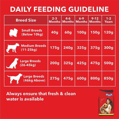 Drools Chicken & Egg Puppy Dry Dog Food (10kg+2kg Free) 12000gm - Petfood