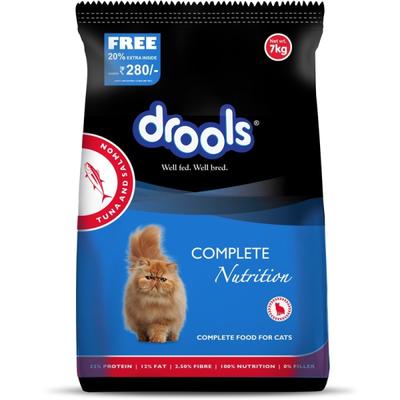 Drools Tuna & Salmon Adult Cat Food 7kg (+20% Extra Free Inside) 8400 gm - Petfood