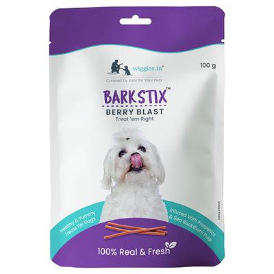 Wiggles Barkstix Dog Treats Berry Blast 100 gm - Petfood
