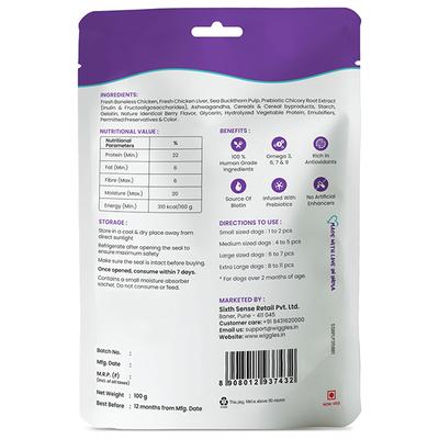 Wiggles Barkstix Dog Treats Berry Blast 100 gm - Petfood