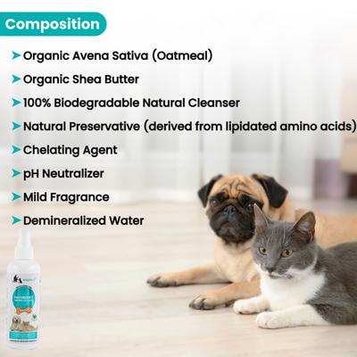 Wiggles Naturopet Organic Dry Waterless Bath Dogs Cats Shampoo 200 ml - Pet Grooming
