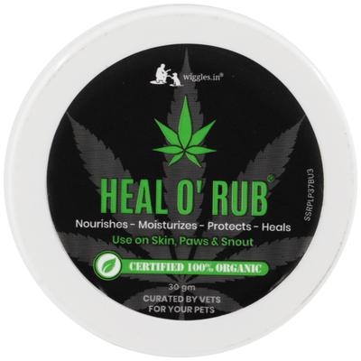 Wiggles Heal O' Rub Organic Dog Paw Balm Cream Butter 30 gm - Pet Grooming