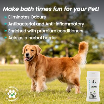Wiggles VetGenie Dog & Cat Bath Shampoo 200 ml - Pet Grooming