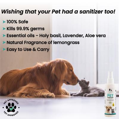 Wiggles Pet Dogs & Cats Sanitizer Spray 100 ml - Pet Grooming