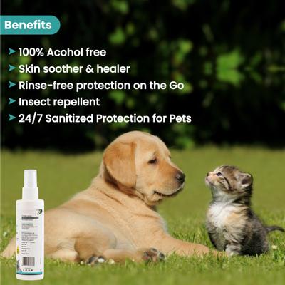 Wiggles Pet Dogs & Cats Sanitizer Spray 100 ml - Pet Grooming