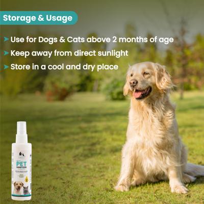 Wiggles Pet Dogs & Cats Sanitizer Spray 100 ml - Pet Grooming