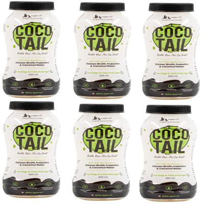 Wiggles Cocotail Dogs & Cats Healthy Energy Drink (Pack of 6*200ml) 1200 ml - Pet Healthcare