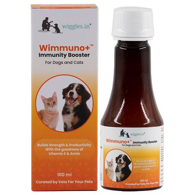 Wiggles Wimmuno+ Dogs & Cats Immunity Booster Probiotics Syrup 100 ml - Pet Healthcare