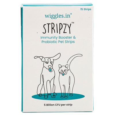 Wiggles Stripzy Dogs & Cats Immunity Booster Probiotics Strips 15's - Pet Healthcare