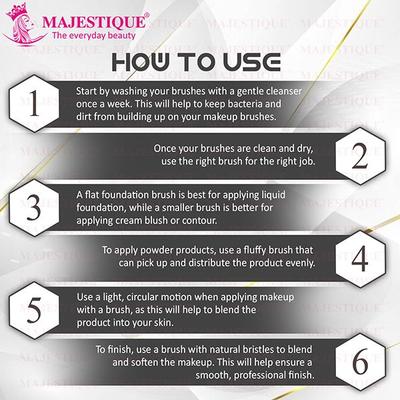 Majestique premium makeup brushes 4pcs 1's - Face Brush