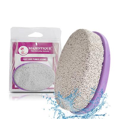Majestique Easy Grip Pumice Stone for Hands, Heels, Elbows - Color May Vary - Manicure & Pedicure Kits