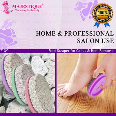 Majestique Easy Grip Pumice Stone for Hands, Heels, Elbows - Color May Vary - Manicure & Pedicure Kits