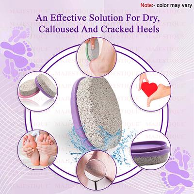 Majestique Easy Grip Pumice Stone for Hands, Heels, Elbows - Color May Vary - Manicure & Pedicure Kits