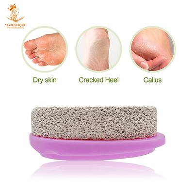 Majestique Easy Grip Pumice Stone for Hands, Heels, Elbows - Color May Vary - Manicure & Pedicure Kits