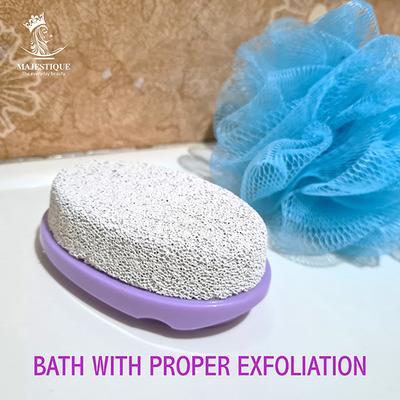 Majestique Easy Grip Pumice Stone for Hands, Heels, Elbows - Color May Vary - Manicure & Pedicure Kits
