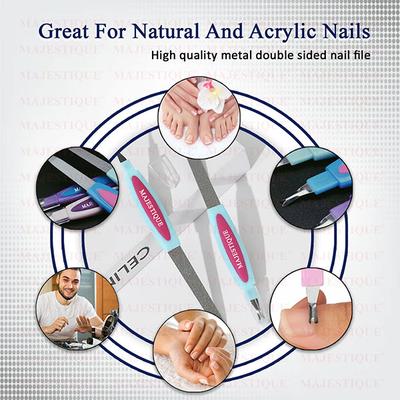 Majestique Nail File Long with Cuticle, Perfect for Filing, Shaping, Buffing  - Multicolor - Manicure & Pedicure Kits