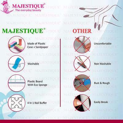 Majestique Manicure 4 Action Nail Buffer, Sanding Files, Nail Care - Color May Vary - Manicure & Pedicure Kits