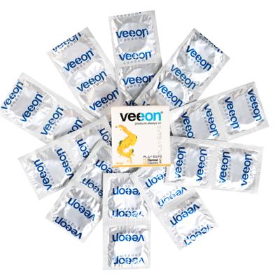 Veeon Play Safe Flavored Condoms - Mango 3's - Plain/Flavoured Condoms