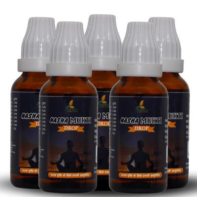 GRINBIZZ Nasha Mukti Drops (Pack of 5 x 30ml) 1's - Speciality Medicines