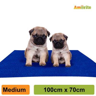 Amorite Waterproof Reusable Dry Sheet For Dogs (Medium, 100Cm X 70Cm) Royal Blue 1's - Pet accessories
