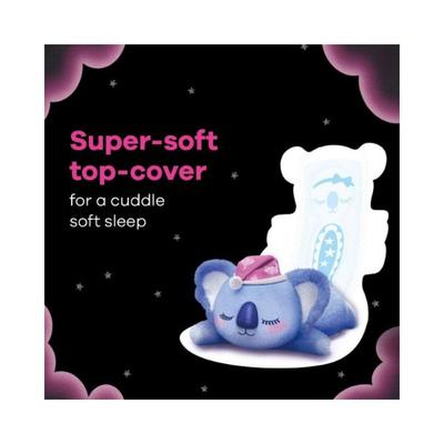 Whisper Bindazzz Nights Koala Soft Sanitary Pads for Women, XXXL+ 8 Napkins 96 gm - Sanitary Napkins