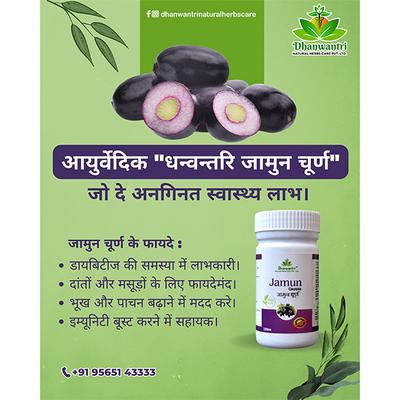 Dhanwantri Jamun Churan 100 gm - Speciality Medicines