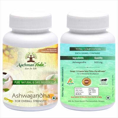 Aachman Veda Ashwagandha Capsule 60's & Aachman Veda Curcumin Drops 30 ml (Free) 1's - Speciality Medicines