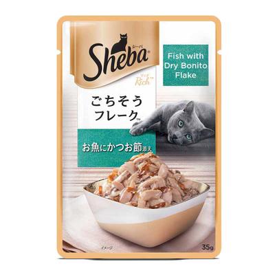 Sheba Feast of Flakes for Cats - Fish with Dry Bonito Flake 35 gm - Petfood