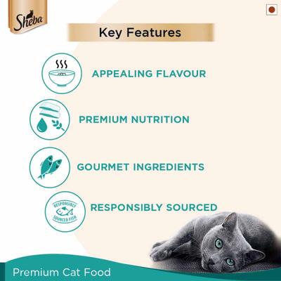 Sheba Feast of Flakes for Cats - Fish with Dry Bonito Flake 35 gm - Petfood