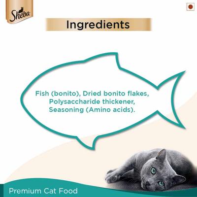 Sheba Feast of Flakes for Cats - Fish with Dry Bonito Flake 35 gm - Petfood