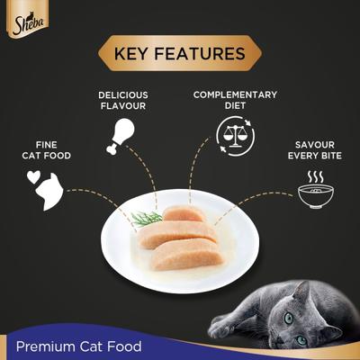 Sheba Fine Food for Cats - Chicken Premium Loaf (Pack of 70 gm x 12) 1's - Petfood