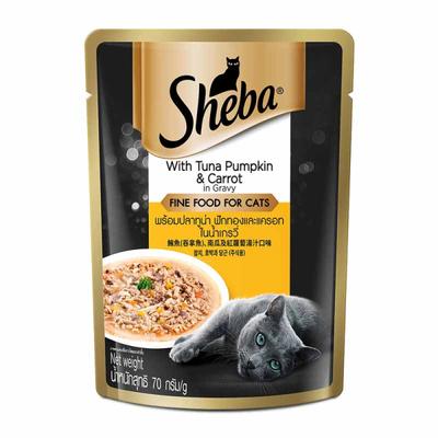 Sheba Fine Food for Cats - Tuna Pumpkin & Carrot in Gravy 70 gm - Petfood