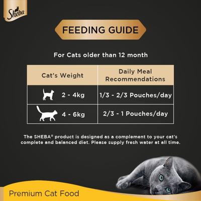 Sheba Fine Food for Cats - Tuna Pumpkin & Carrot in Gravy (Pack of 70 gm x 12) 1's - Petfood