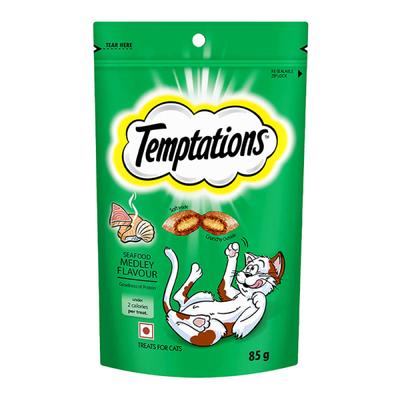Temptations Treats for Cats - Seafood Medley Flavour 85 gm - Petfood