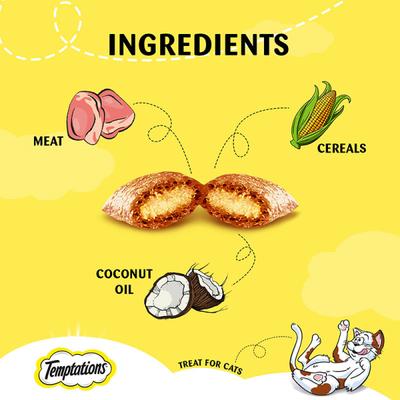Temptations Treats for Cats - Seafood Medley Flavour 85 gm - Petfood