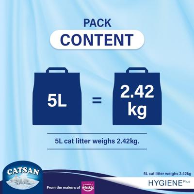 Catsan Hygiene Plus Non Clumping Cat Litter 5000 ml - Pet accessories